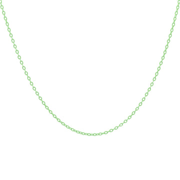 Collana Rue Des Mille argento smaltata di colore verde menta MISURA UNICA