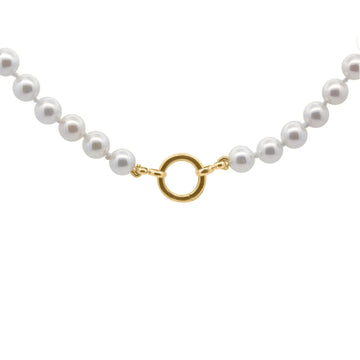 Collana Rue Des Mille in argento con perle e anello grande MISURA UNICA