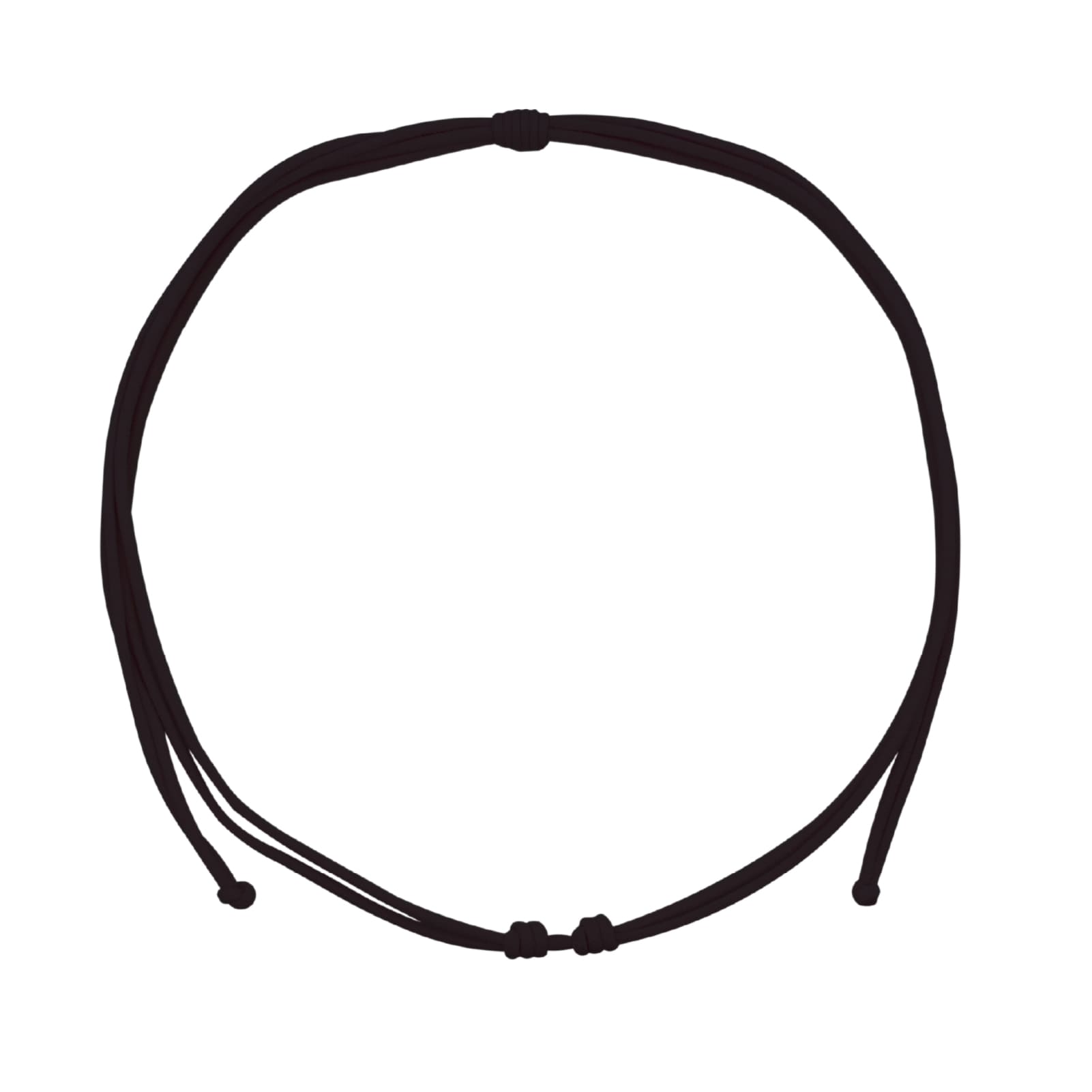 Collana da donna Rue Des Mille in tessuto di colore nero MISURA UNICA