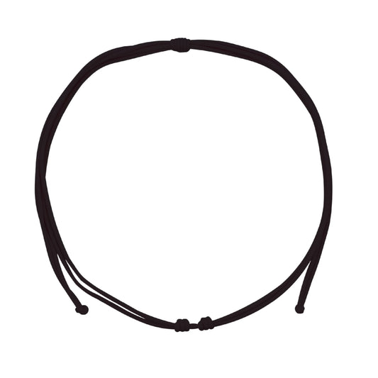 Collana da donna Rue Des Mille in tessuto di colore nero MISURA UNICA