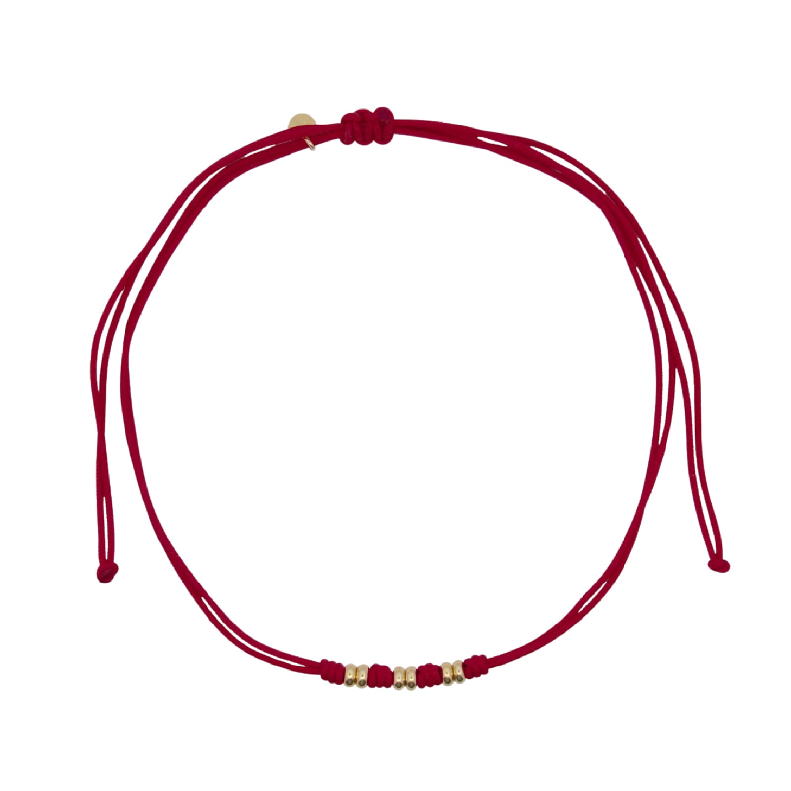 Collana Rue Des Mille in tessuto bordeaux con rondelle MISURA UNICA