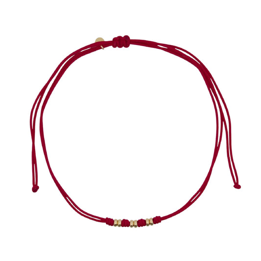 Collana Rue Des Mille in tessuto bordeaux con rondelle MISURA UNICA