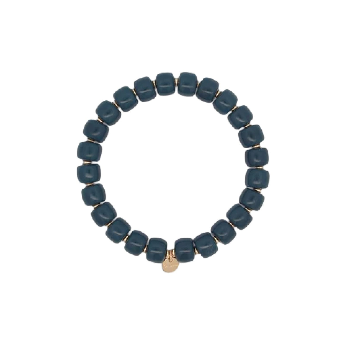 Bracciale elastico Rue Des Mille Charm Bar cilindri blu elastico
