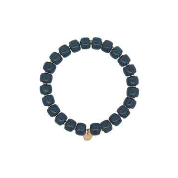 Bracciale elastico Rue Des Mille Charm Bar cilindri blu elastico