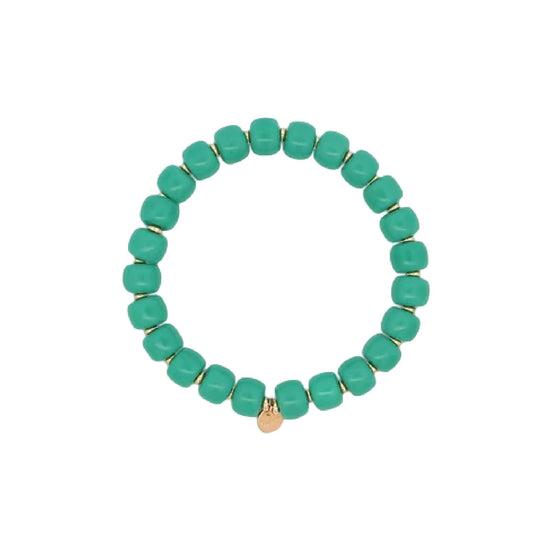 Bracciale elastico Rue Des Mille Charm Bar cilindri verde elastico