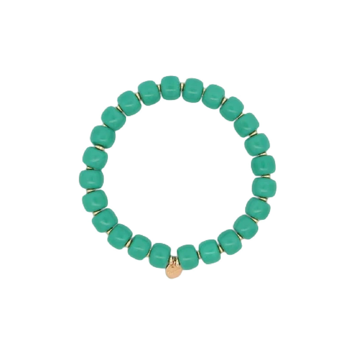 Bracciale elastico Rue Des Mille Charm Bar cilindri verde elastico