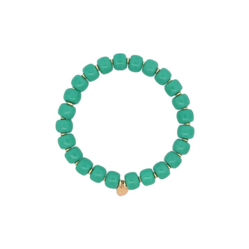 Bracciale elastico Rue Des Mille Charm Bar cilindri verde elastico