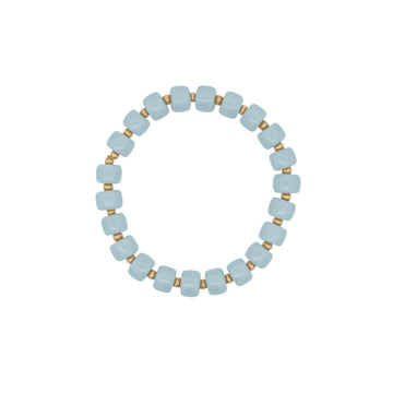 Bracciale elastico Rue Des Mille Charm Bar cilindri azzurri elastico