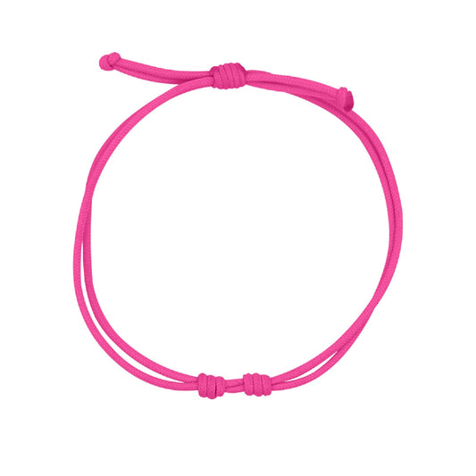Bracciale regolabile Rue Des Mille Charm Bar in corda fuxia REGOLABILE
