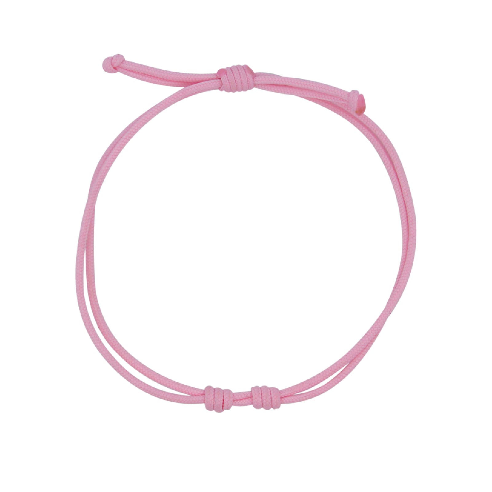 Bracciale regolabile Rue Des Mille Charm Bar in corda rosa