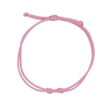 Bracciale regolabile Rue Des Mille Charm Bar in corda rosa REGOLABILE