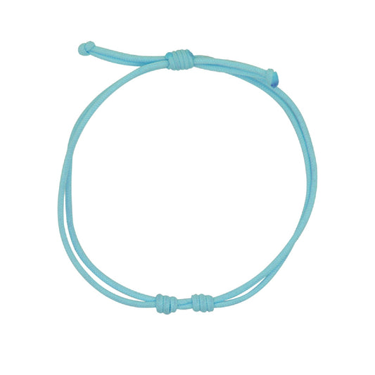 Bracciale regolabile Rue Des Mille Charm Bar in corda azzurra REGOLABILE