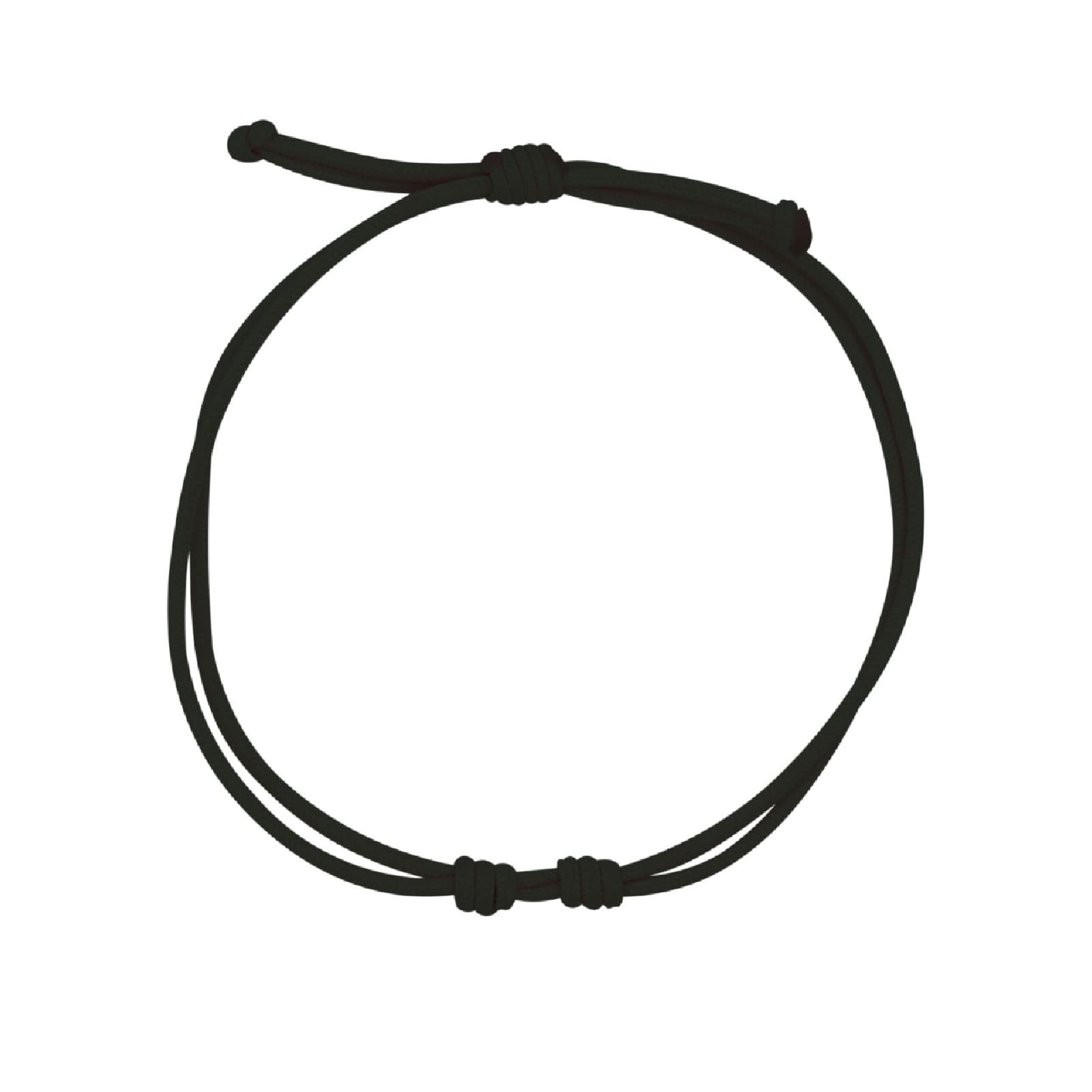 Bracciale regolabile Rue Des Mille Charm Bar in corda nero REGOLABILE