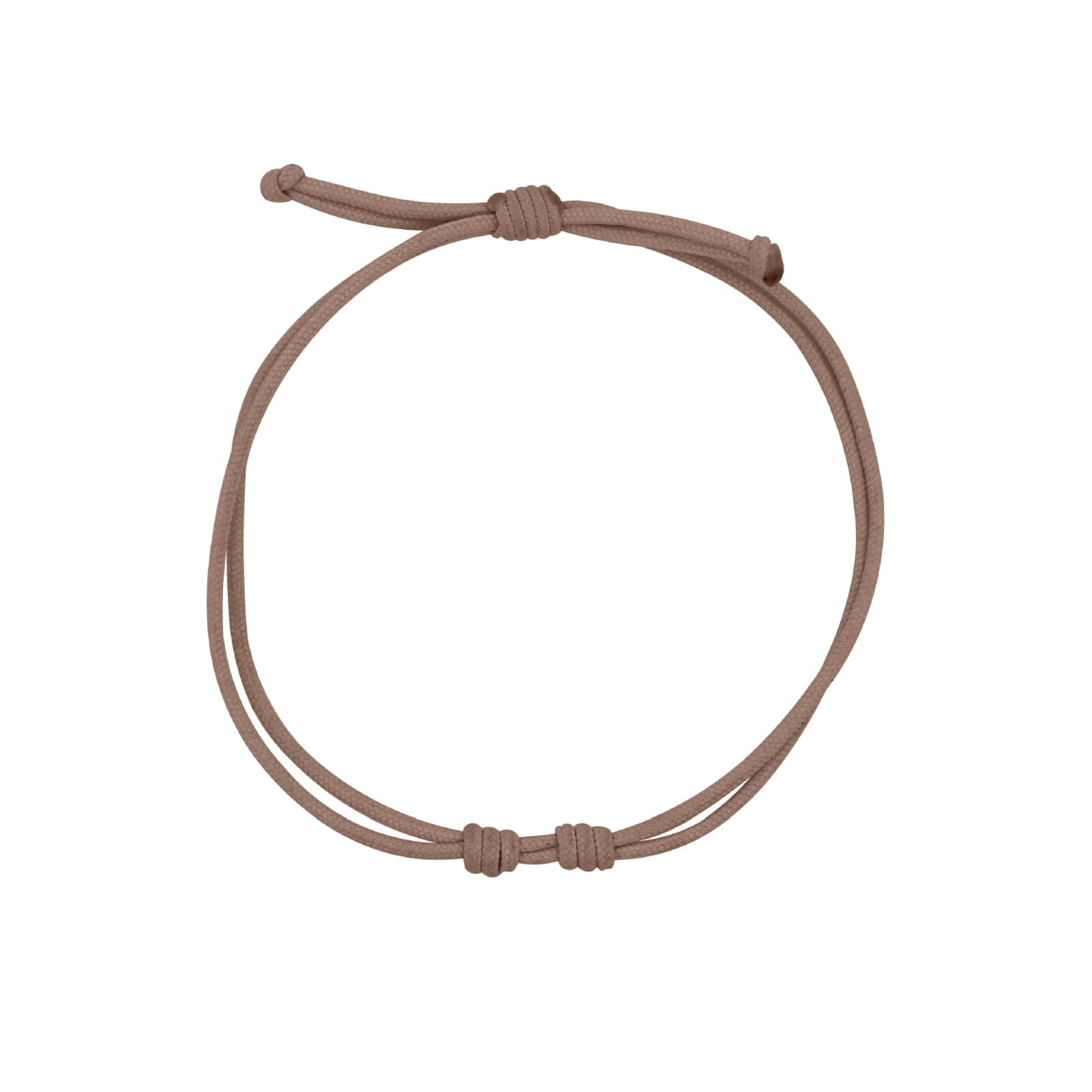 Bracciale regolabile Rue Des Mille Charm Bar in corda beige REGOLABILE