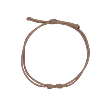 Bracciale regolabile Rue Des Mille Charm Bar in corda beige REGOLABILE