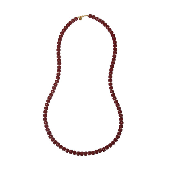 Collana Rue Des Mille Charm Bar in lega RDM cilindri burgundy MISURA UNICA