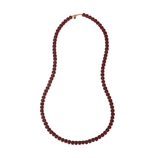 Collana Rue Des Mille Charm Bar in lega RDM cilindri burgundy MISURA UNICA