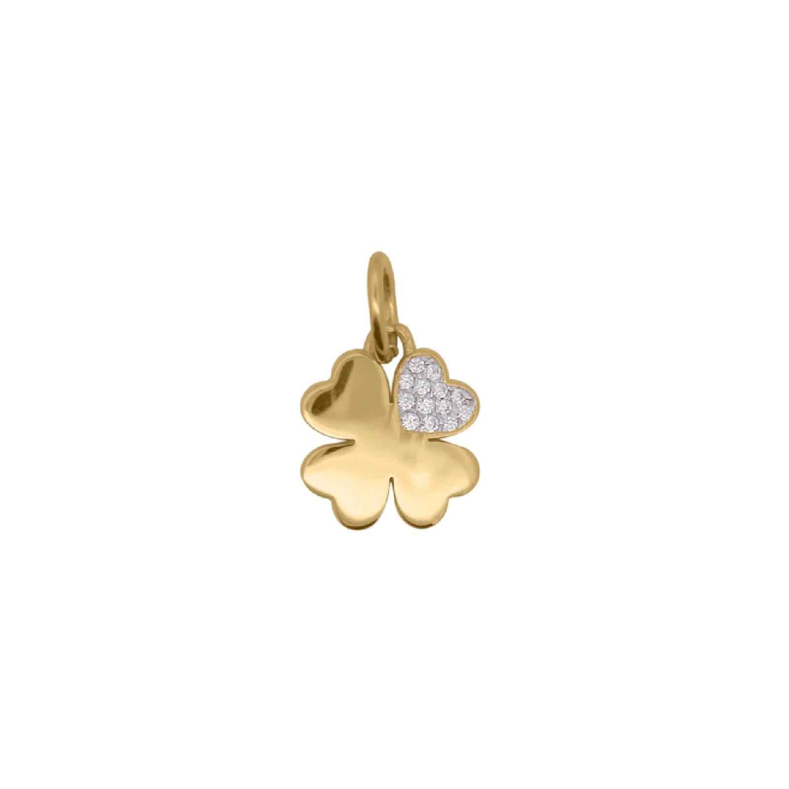 Charm Bar Rue Des Mille in lega RDM quadrifoglio con zirconi MISURA UNICA