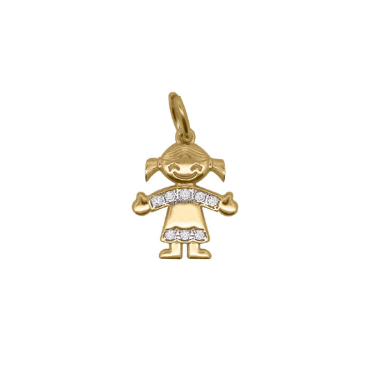 Charm Bar Rue Des Mille in lega RDM bambina con zirconi MISURA UNICA