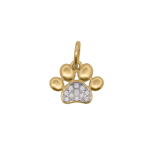 Charm Bar Rue Des Mille in lega RDM zampa con zirconi MISURA UNICA