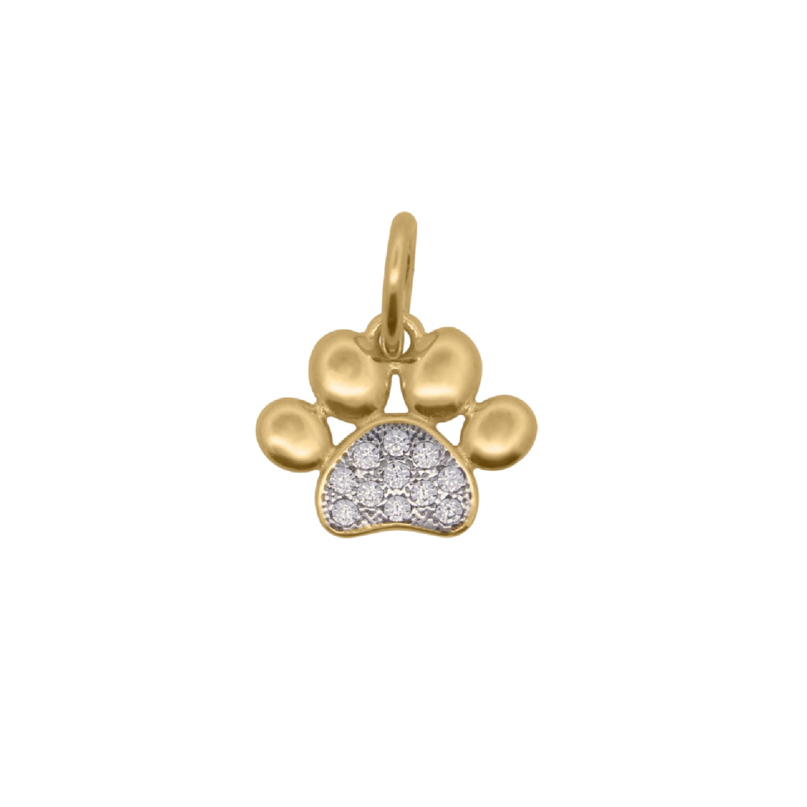 Charm Bar Rue Des Mille in lega RDM zampa con zirconi MISURA UNICA