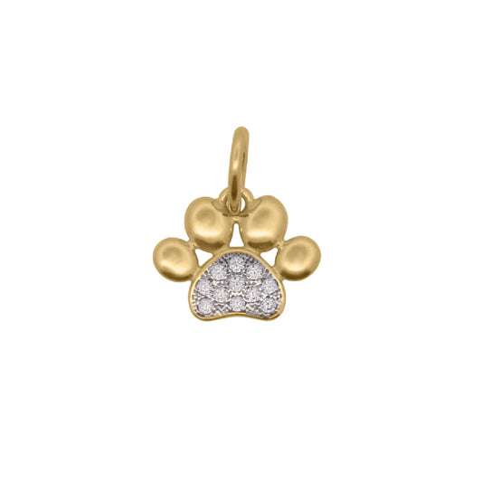 Charm Bar Rue Des Mille in lega RDM zampa con zirconi MISURA UNICA