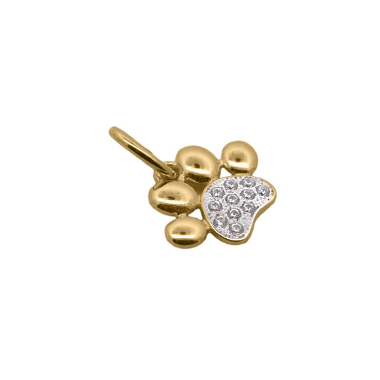 Charm Bar Rue Des Mille in lega RDM zampa con zirconi MISURA UNICA