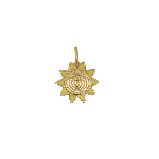Charm Bar Rue Des Mille in lega RDM con sole smaltato giallo MISURA UNICA