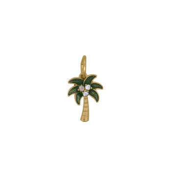 Charm Bar Rue Des Mille in lega RDM con palma smaltata verde MISURA UNICA