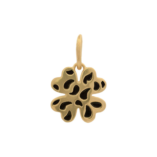 Charm Rue Des Mille Charm Bar in lega RDM oro quadrifoglio MISURA UNICA