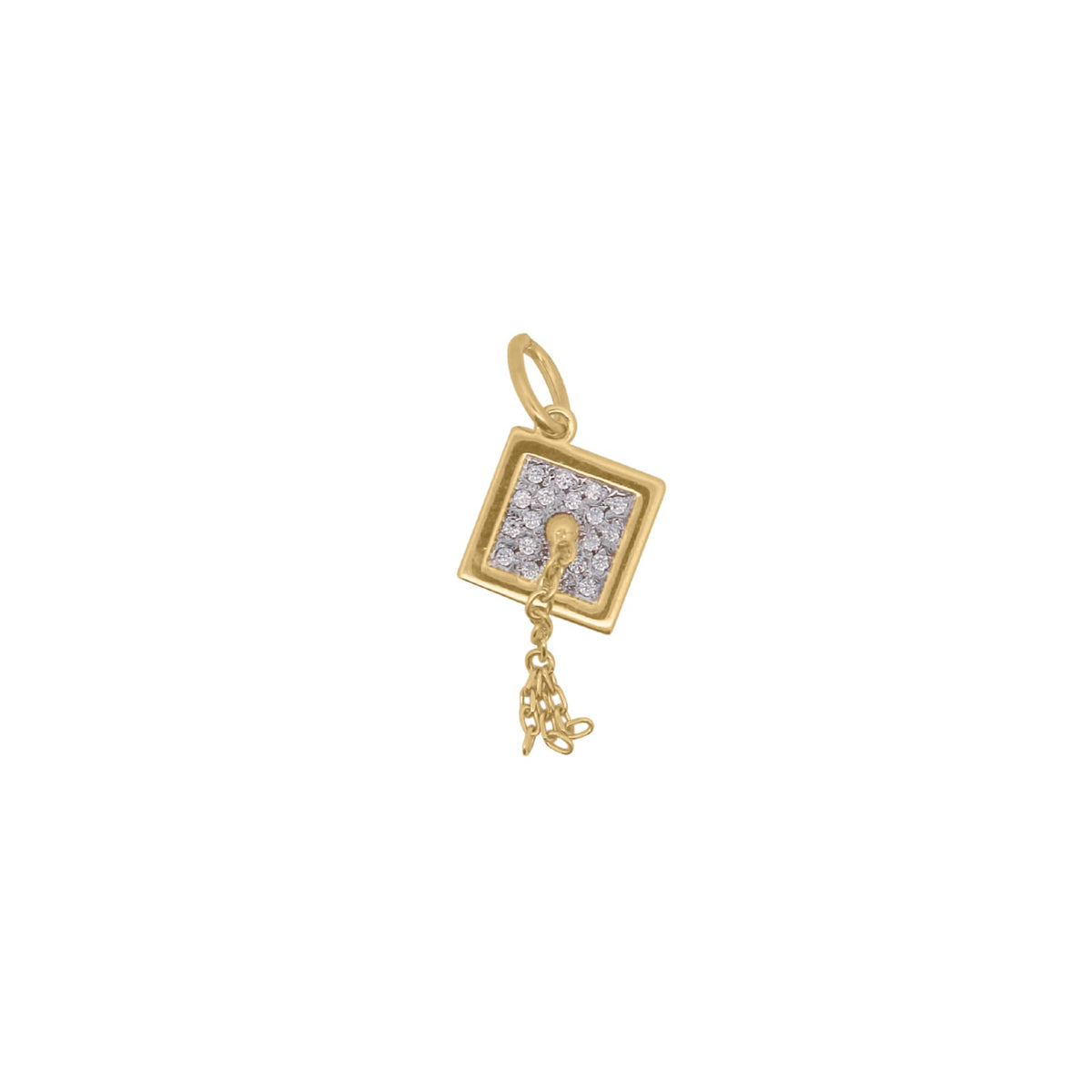 Charm Bar Rue Des Mille in lega RDM laurea con zirconi MISURA UNICA