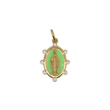 Charm Bar Rue Des Mille in lega RDM Madonnina smalto verde MISURA UNICA