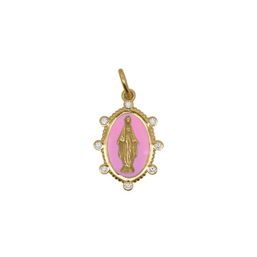 Charm Bar Rue Des Mille in lega RDM Madonnina smalto rosa MISURA UNICA