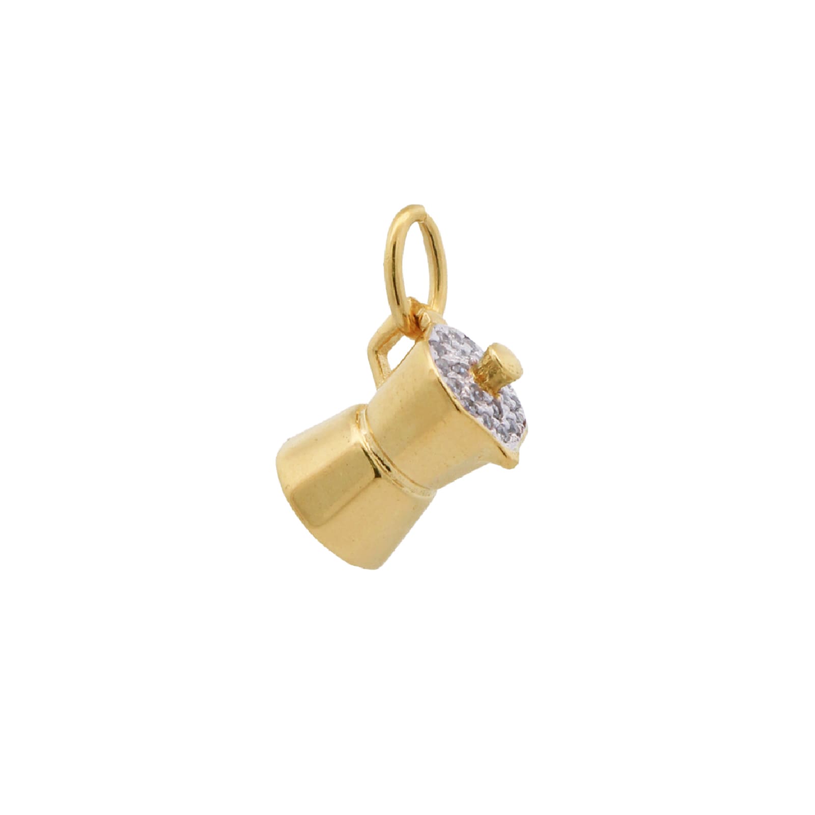 Charm Bar Rue Des Mille in lega RDM moka con zirconi MISURA UNICA