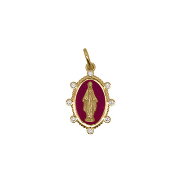 Charm Bar Rue Des Mille in lega RDM Madonnina smalto burgundy MISURA UNICA