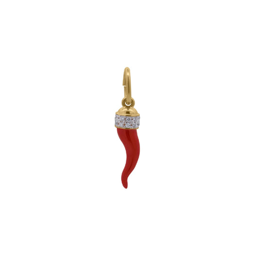 Charm Bar Rue Des Mille in lega RDM corno smalto rosso MISURA UNICA