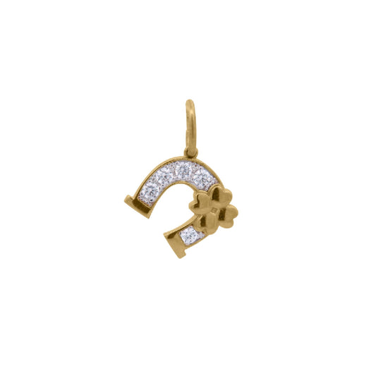 Charm Bar Rue Des Mille lega RDM ferro cavallo con zirconi MISURA UNICA