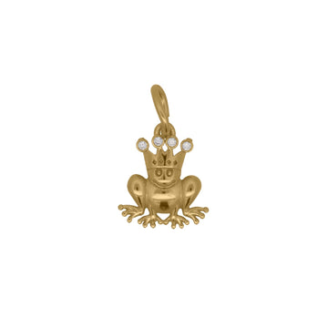 Charm Bar Rue Des Mille in argento dorato con principe ranocchio MISURA UNICA
