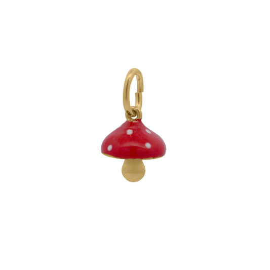 Charm Bar Rue Des Mille in argento dorato con fungo MISURA UNICA