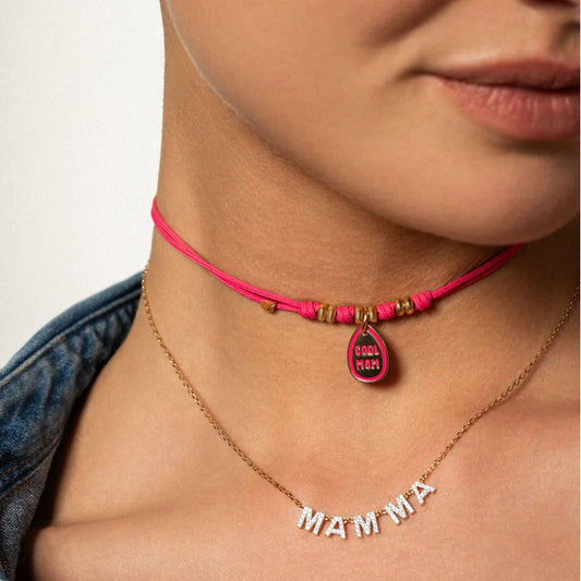 Charm Bar Rue Des Mille in lega RDM con medaglia cool mom MISURA UNICA