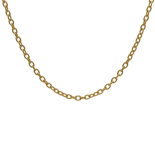 Collana girocollo Rue Des Mille in argento dorato catena flow MISURA UNICA