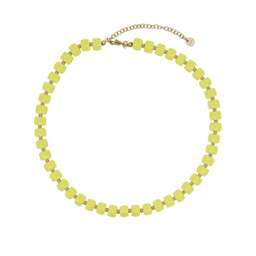 Collana Rue Des Mille Charm Bar in lega RDM cilindri gialli MISURA UNICA