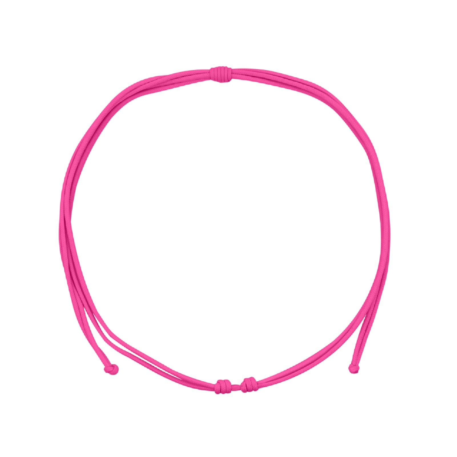 Collana regolabile Rue Des Mille Charm Bar in corda fuxia REGOLABILE