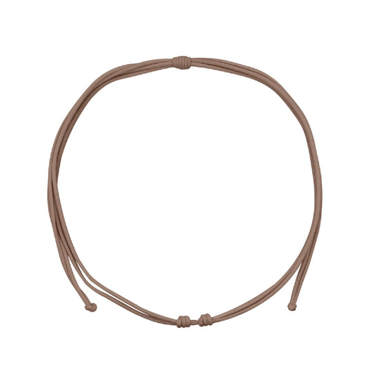 Collana regolabile Rue Des Mille Charm Bar in corda beige REGOLABILE