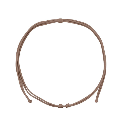 Collana regolabile Rue Des Mille Charm Bar in corda beige REGOLABILE