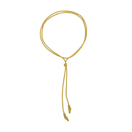 Collana Rue Des Mille Charm Bar in tessuto giallo regolabile MISURA UNICA