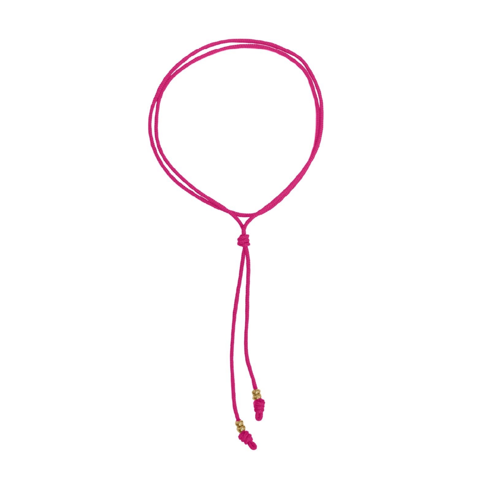 Collana Rue Des Mille in tessuto fucsia lunga regolabile MISURA UNICA