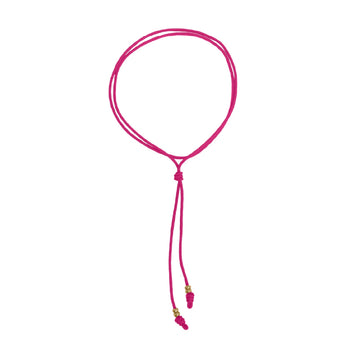 Collana Rue Des Mille in tessuto fucsia lunga regolabile MISURA UNICA