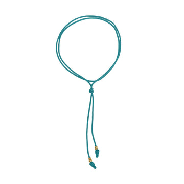 Collana Rue Des Mille in tessuto azzurro lunga regolabile MISURA UNICA