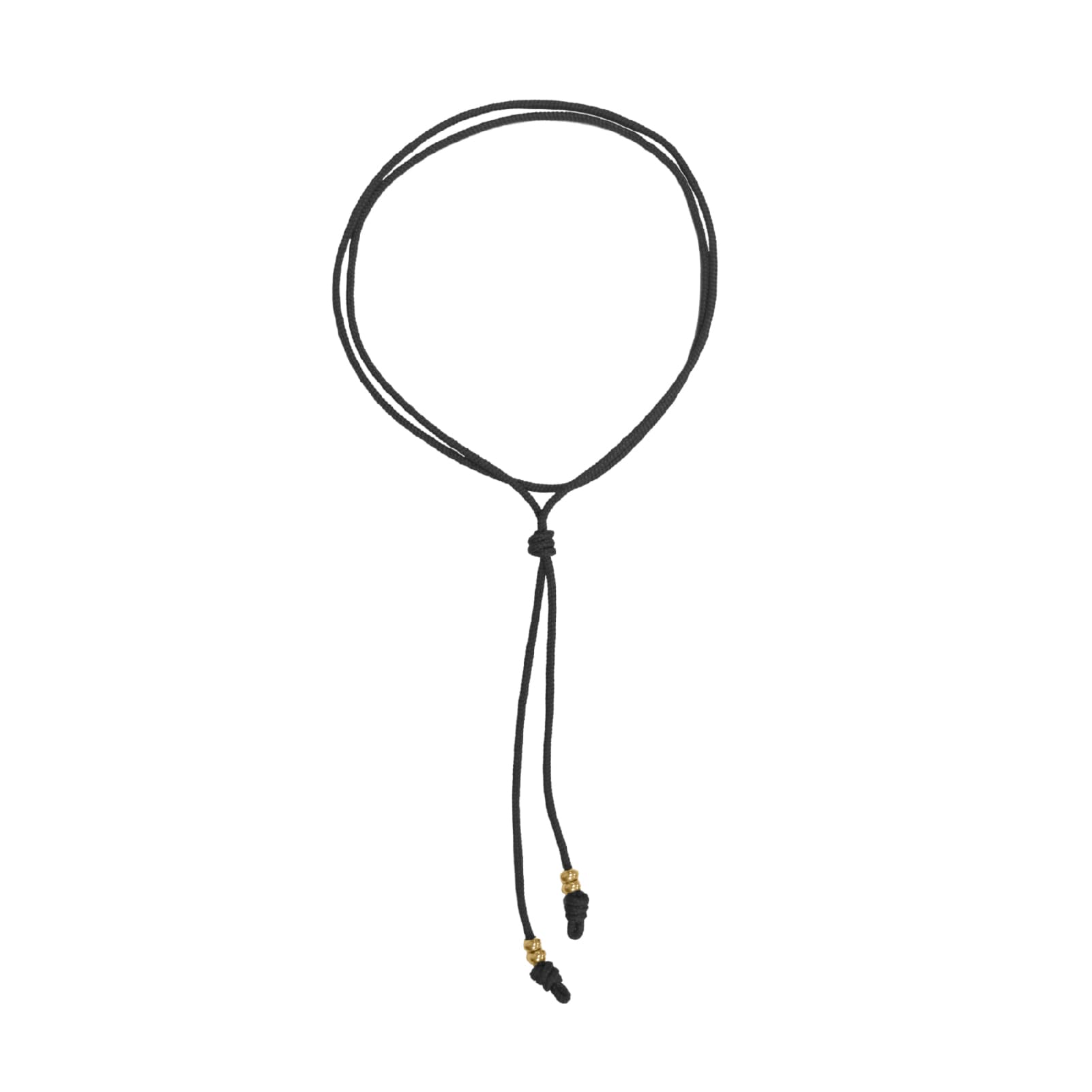 Collana Rue Des Mille in tessuto nero lunga regolabile MISURA UNICA